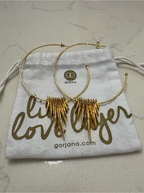 Gorjana Gold Spike Cluster Hoop Earrings